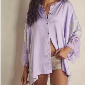 NEW Intimately Free People Satin Night Out Shirt